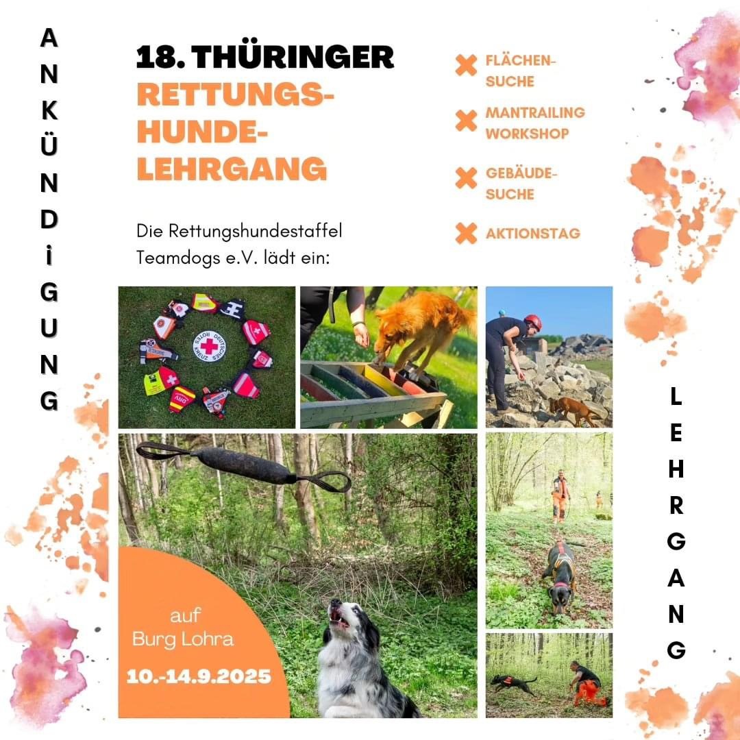 18.Thüringer Rettungshundelehrgang